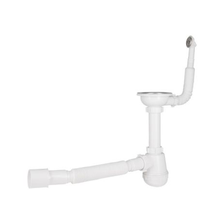 Сифон для кухонної мийки Lidz (WHI) LK14, колбовий з круглим переливом (вихід 50 мм) Сифон для кухонної мийки Lidz (WHI) LK14, колбовий з круглим переливом (вихід 50 мм)