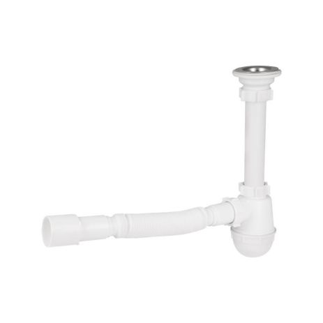 Сифон для раковины Lidz (WHI) LU06 колбовый (выход 50 мм)