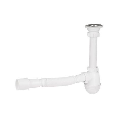 Сифон для раковины Lidz (WHI) LU06 колбовый (выход 50 мм)