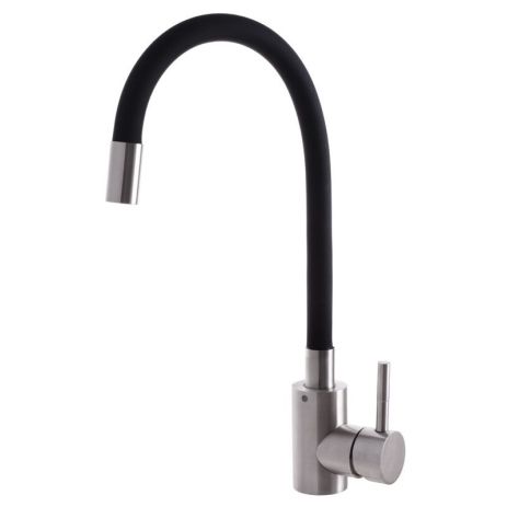 Смеситель для кухни с силиконовым изливом Champion SUS 011 Черный