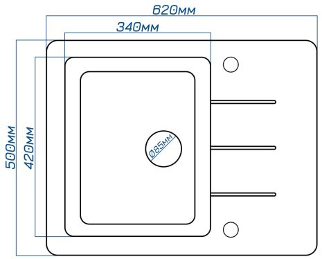 Кухонна мийка Romzha Patrat 62 Gri (802)