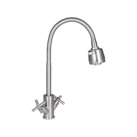 Lidz Wind Змішувач для кухні 13R-SFS, U-подібний гнучкий букса керамічна