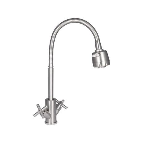 Lidz Wind Змішувач для кухні 13R-SFS, U-подібний гнучкий букса керамічна