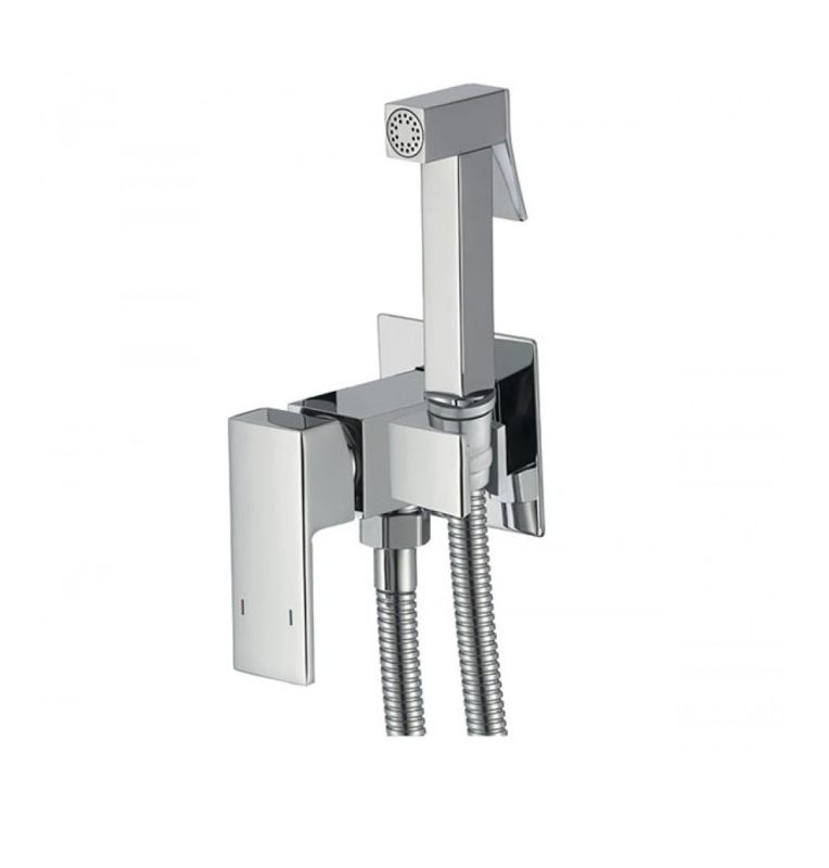Змішувач для гігієнічного душу вбудованний HB Kubus 002 Chrome Змішувач для гігієнічного душу вбудованний HB Kubus 002 Chrome