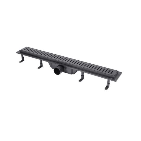 Трап Qtap Dry FA304-700MBLA лінійний із сухим закривом і неіржавкою решіткою 700х73 Трап Qtap Dry FA304-700MBLA лінійний із сухим закривом і неіржавкою решіткою 700х73