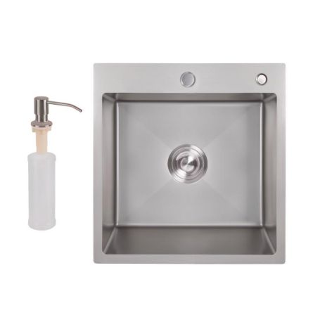 Кухонна мийка Lidz H5050G 3.0/0.8 мм Brush Grey (LDH5050GPVD3008)