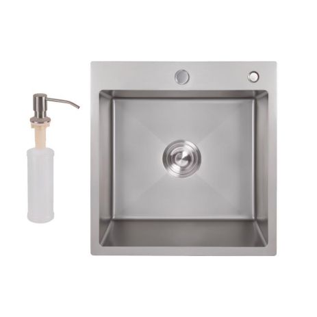 Кухонна мийка Lidz H5050G 3.0/0.8 мм Brush Grey (LDH5050GPVD3008)