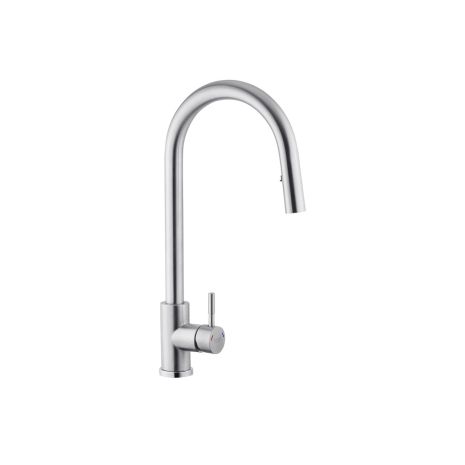 Змішувач для кухні з висувним виливом Kroner KRP Edelstahl Klassisch — ESG03915