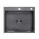 Кухонна мийка Kroner KRP Schwarze - 6050HM PVD (3/1 мм)