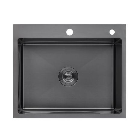 Кухонная мойка Kroner KRP Schwarze - 6050HM PVD (3/1 мм)