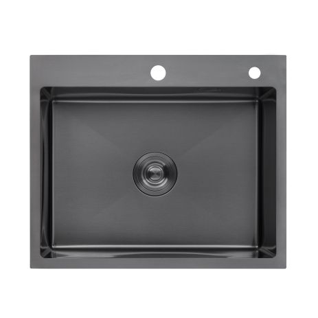Кухонна мийка Kroner KRP Schwarze - 6050HM PVD (3/1 мм)