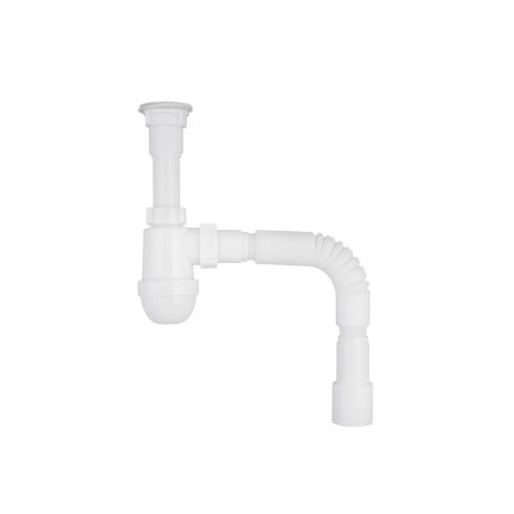 Сифон для раковины ANIplast с резьбовым выпуском, с гибкой трубой 40х40/50 мм C5015EU