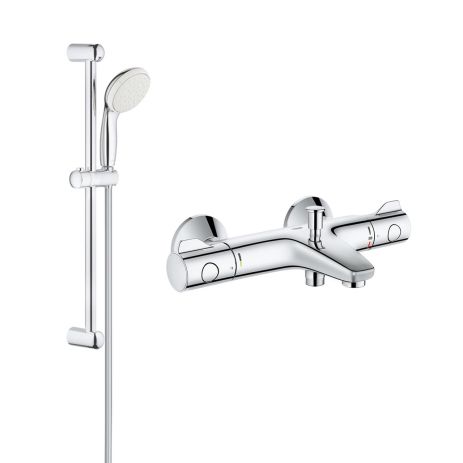 Змішувач для ванної Grohe Grohtherm 800 34567000 з душовим гарнітуром 27853001 (34567001)