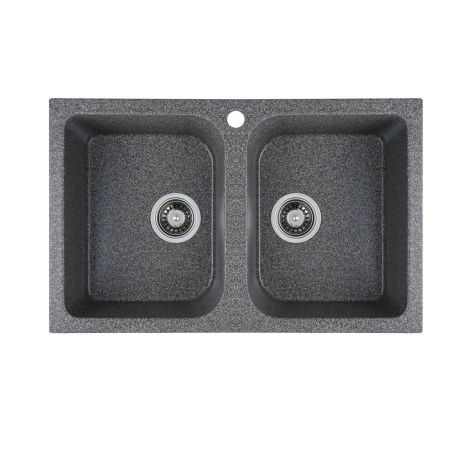 Гранітна мийка для кухні Platinum 7648W TWIN глянець Мікс Гранітна мийка для кухні Platinum 7648W TWIN глянець Мікс
