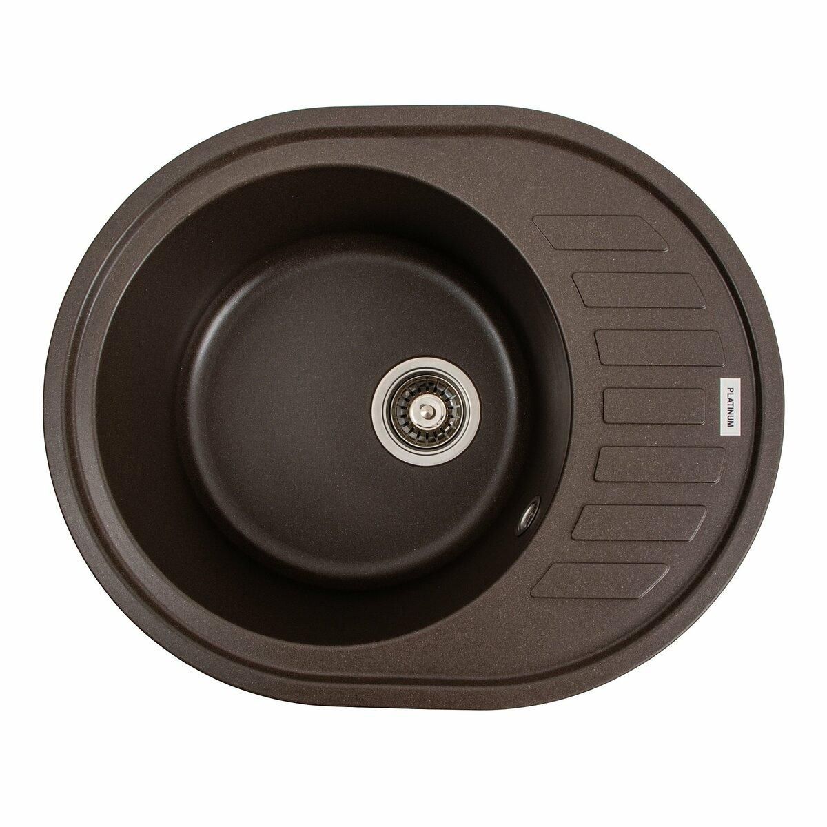 Гранітна мийка для кухні Platinum 6250 SOUL матова Темна скеля Гранітна мийка для кухні Platinum 6250 SOUL матова Темна скеля