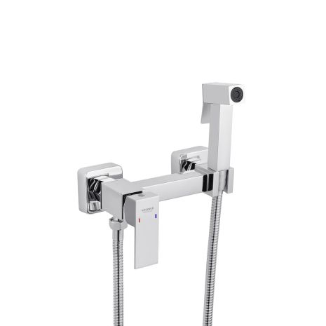 Набір для гігієнічного душу зі змішувачем Kroner KRP Edelstahl Kubus — CHR052