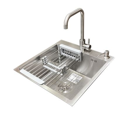 Комплект мийка + змішувач Romzha Arta Carbon U-450 (B)