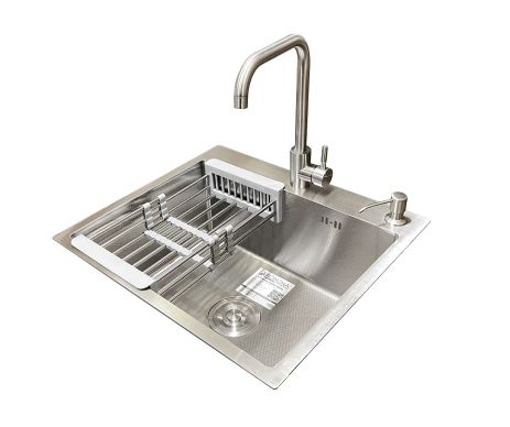 Комплект мийка + змішувач Romzha Arta Carbon U-490 (B)