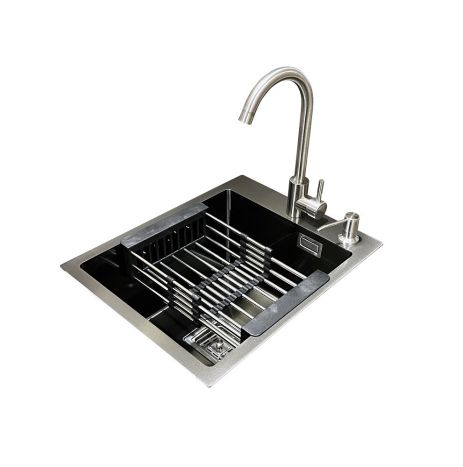 Комплект мийка + змішувач Romzha Arta Nova U-350 BL (A)