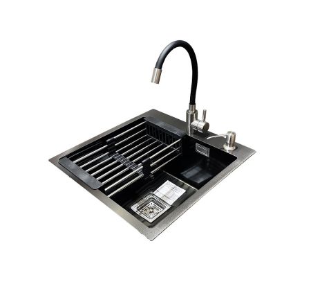 Комплект мийка + змішувач Romzha Arta Nova U-450BL (C)