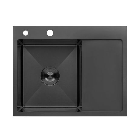 Кухонна мийка Kroner KRP Schwarze — 6350LHM PVD (3/1 мм) Кухонна мийка Kroner KRP Schwarze — 6350LHM PVD (3/1 мм)