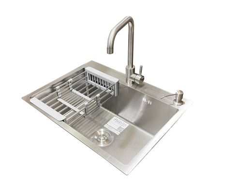 Комплект мийка + змішувач Romzha Arta Carbon U-550 (B)