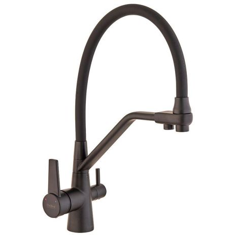 Змішувач для кухні з фільтром питної води Haiba Nobel 021 Black