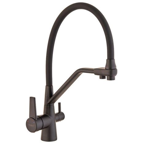 Змішувач для кухні з фільтром питної води Haiba Nobel 021 Black