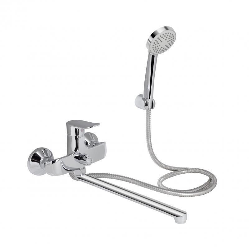 Змішувач для ванни Lidz Wieza 005 з поворотним виливом (з душовим гарнітуром) (k35) LDWIE005CRM45411 Chrome Змішувач для ванни Lidz Wieza 005 з поворотним виливом (з душовим гарнітуром) (k35) LDWIE005CRM45411 Chrome