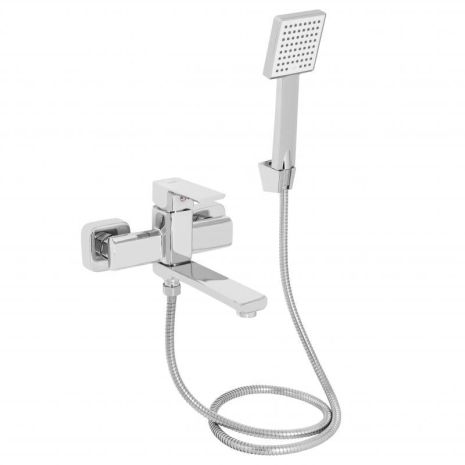 Змішувач для ванни Lidz Dozorca 0051 з поворотним виливом (з душовим гарнітуром) (k35) LDDOZ0051CRM45404