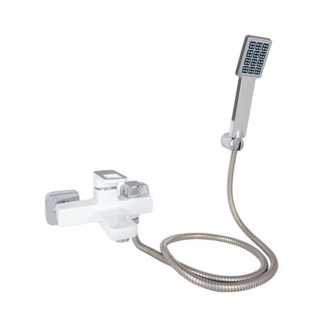 Змішувач для ванни Lidz Wawel 006 (з душовим гарнітуром) (k35) LDWAW006WHI45398 White Змішувач для ванни Lidz Wawel 006 (з душовим гарнітуром) (k35) LDWAW006WHI45398 White