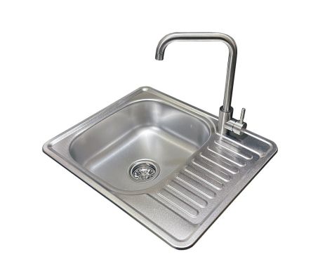 Комплект мийка + змішувач Romzha Sims Textura (B)