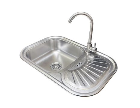 Комплект мийка + змішувач Romzha Stela Satin (A)