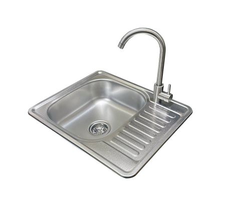 Комплект мийка + змішувач Romzha Sims Textura (A)