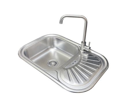 Комплект мийка + змішувач Romzha Stela Satin (B)