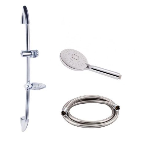 Набор душевого гарнитура Qtap 3 в 1 (QT01L + QT008 + QTHADPVC160C) хром Набор душевого гарнитура Qtap 3 в 1 (QT01L + QT008 + QTHADPVC160C) хром