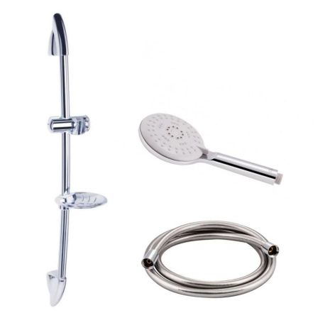 Набор душевого гарнитура Qtap 3 в 1 (QT01L + QT008 + QTHADPVC160C) хром Набор душевого гарнитура Qtap 3 в 1 (QT01L + QT008 + QTHADPVC160C) хром