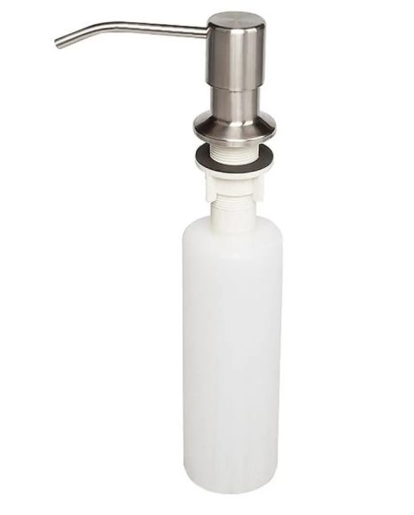 Дозатор для рідкого мила або миючого засобу врізний нержавіюча сталь 300 мл