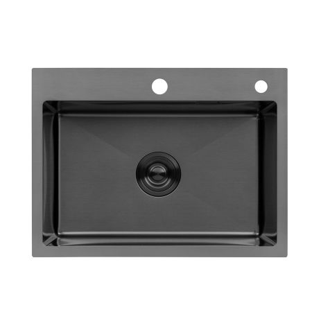 Кухонна мийка Kroner KRP Schwarze — 5843HM PVD (3/1 мм)
