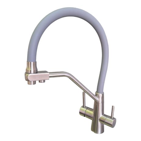 Змішувач для кухні з фільтром та гнучким силіконовим виливом MiX Ful 021