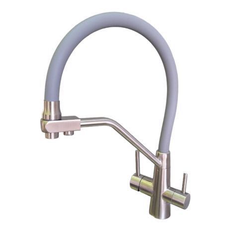 Змішувач для кухні з фільтром та гнучким силіконовим виливом MiX Ful 021