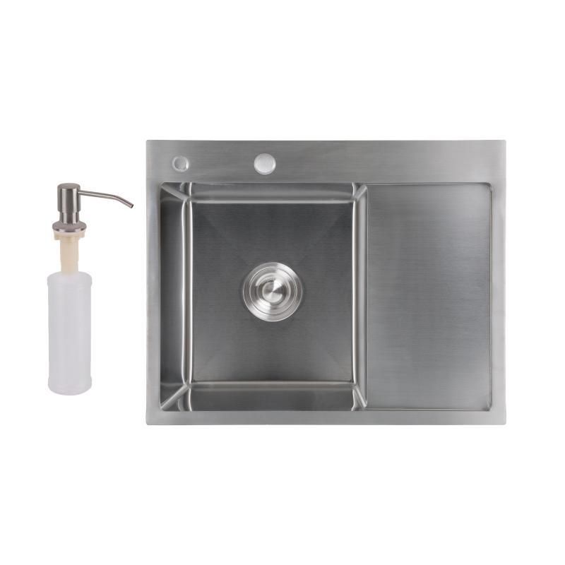 Мийка для кухні інтегрована Handmade H6350R крило праворуч (LDH6350BRUR45587) Brushed Steel 3,0/1,0 мм Lidz Мийка для кухні інтегрована Handmade H6350R крило праворуч (LDH6350BRUR45587) Brushed Steel 3,0/1,0 мм Lidz