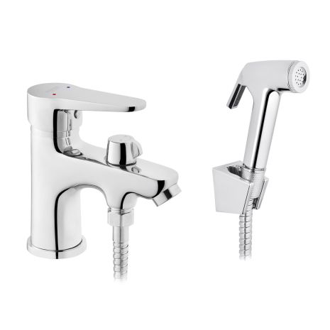 Смеситель для раковины Kroner KRM Elbe - C015 с гигиеническим душем