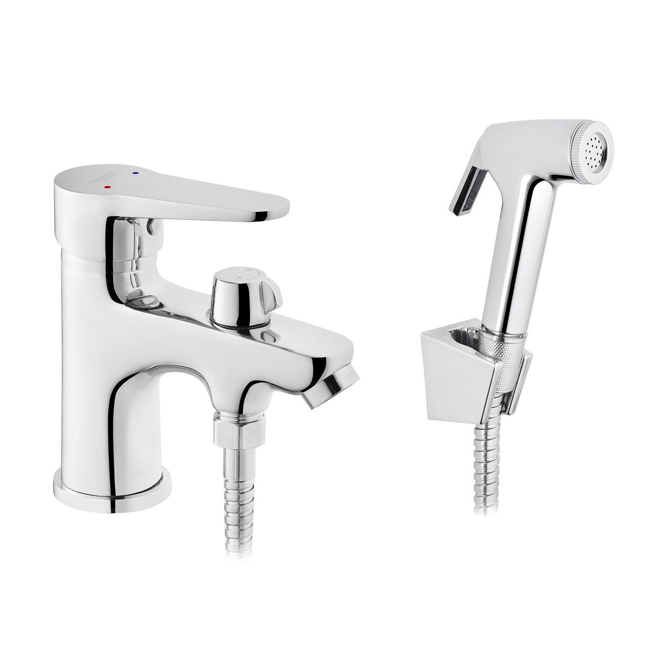 Смеситель для раковины Kroner KRM Elbe - C015 с гигиеническим душем Смеситель для раковины Kroner KRM Elbe - C015 с гигиеническим душем