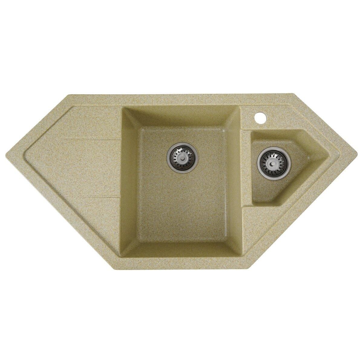 Гранітна мийка для кухні Platinum 9950 PANDORA матова Бежевий Гранітна мийка для кухні Platinum 9950 PANDORA матова Бежевий