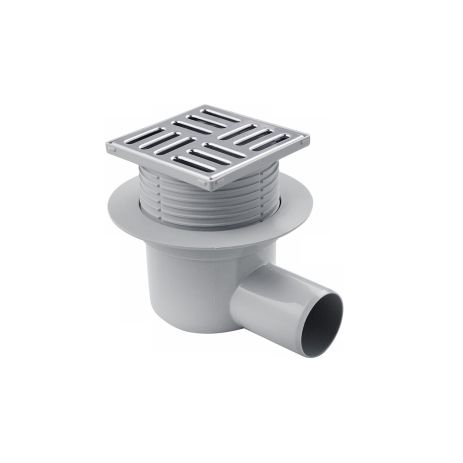 Трап ANIplast з горизонтальним випуском 50 мм, з неіржавкою решіткою 10х10 см ТА5602EU Трап ANIplast з горизонтальним випуском 50 мм, з неіржавкою решіткою 10х10 см ТА5602EU