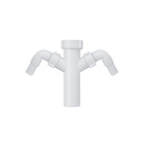 Отвод двойной для стиральных/посудомоечных машин ANIplast 1 1/2"х40 мм М145EU