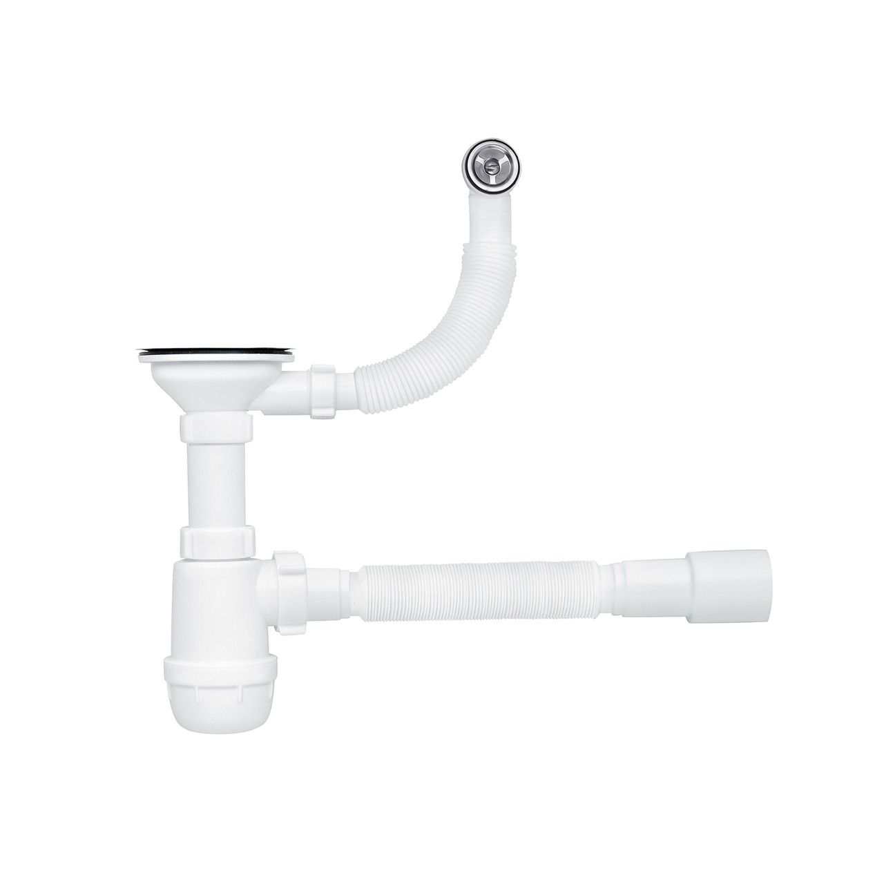 Сифон для кухонної мийки ANIplast 3 1/2"х40 мм з нарізним випуском, з круглим переливом A0145SP15EU Сифон для кухонної мийки ANIplast 3 1/2"х40 мм з нарізним випуском, з круглим переливом A0145SP15EU