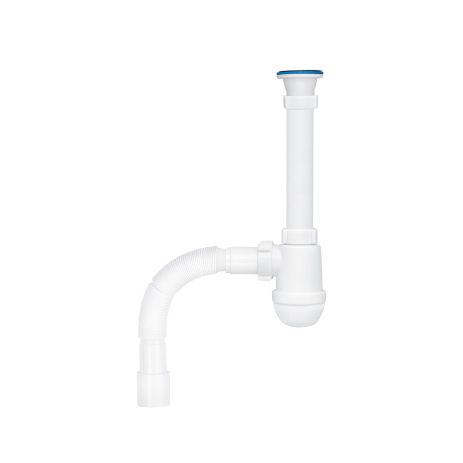 Сифон для раковины ANIplast с резьбовым выпуском 64 мм, с гибкой трубой 40х40/50 мм С1015EU