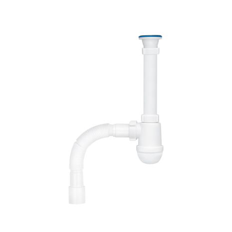 Сифон для раковины ANIplast с резьбовым выпуском 64 мм, с гибкой трубой 40х40/50 мм С1015EU